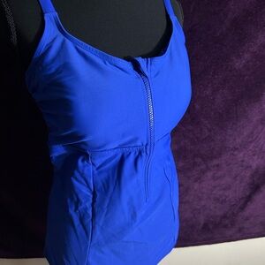 Torrid Royal Blue Zip-Front swimsuit